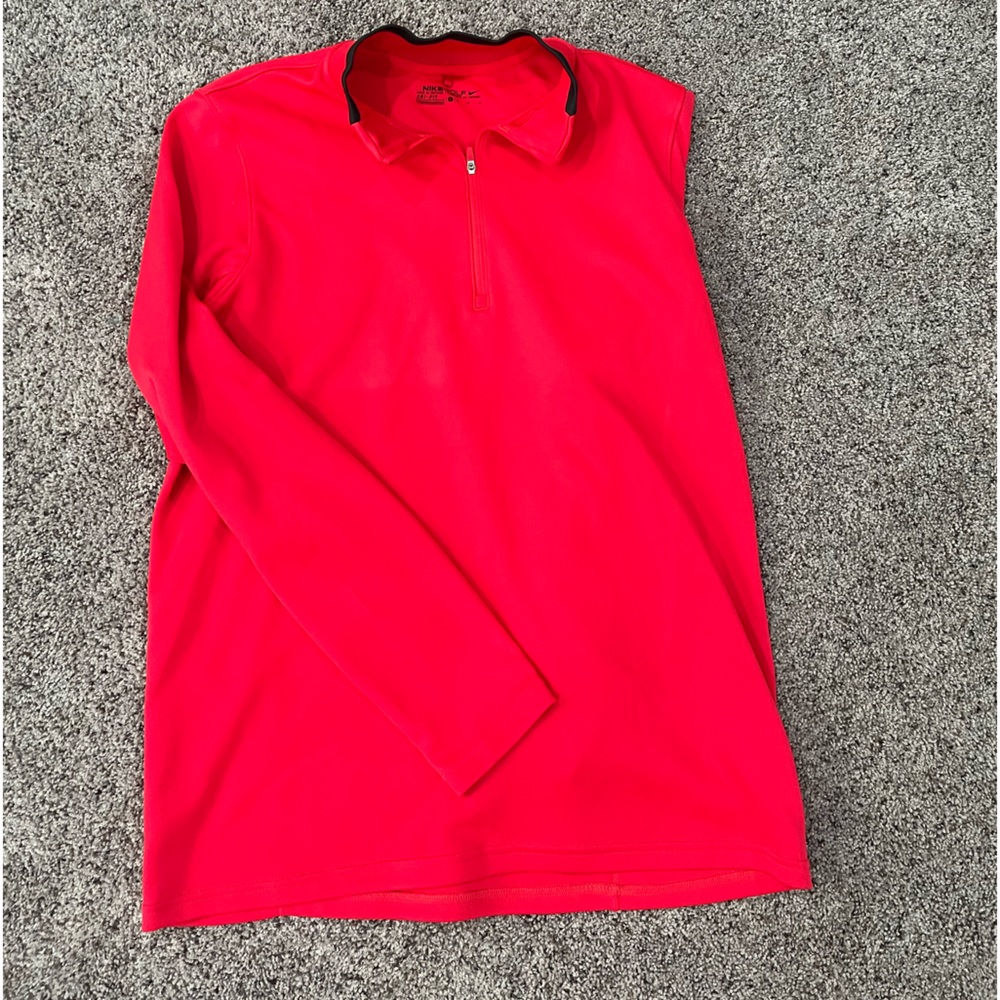 Red Nike golf quarter zip